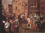 Entry of Emperor Rudolf of Habsburg into Basel in 1273 (mk22)